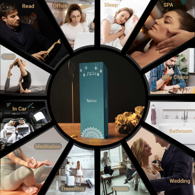 Bakhory Natural Cambodian Oud Incense Sticks — Premium Agarwood, 50g (≈275 Sticks) with Brass Holder