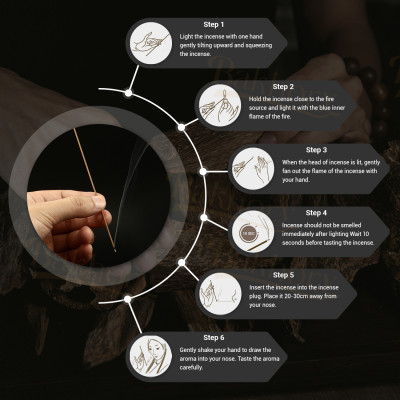 Bakhory Natural Cambodian Oud Incense Sticks — Premium Agarwood, 50g (≈275 Sticks) with Brass Holder